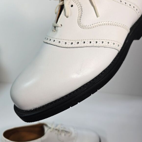 Allen Edmonds Linwood Golf Shoes Men\'s 9D White Leather USA EUC Original Golf main image 14